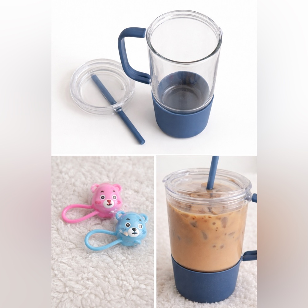 Care Bears Straw Toppers + Tumbler Cup Set Cute BPA Free - Picture 2 of 2